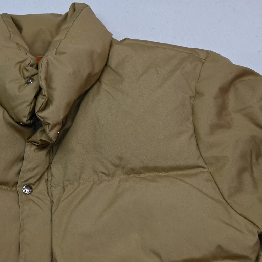 Vtg North Face‎ Down Mens Sierra Puffer Jacket Coat Khaki Beige Large L USA Made